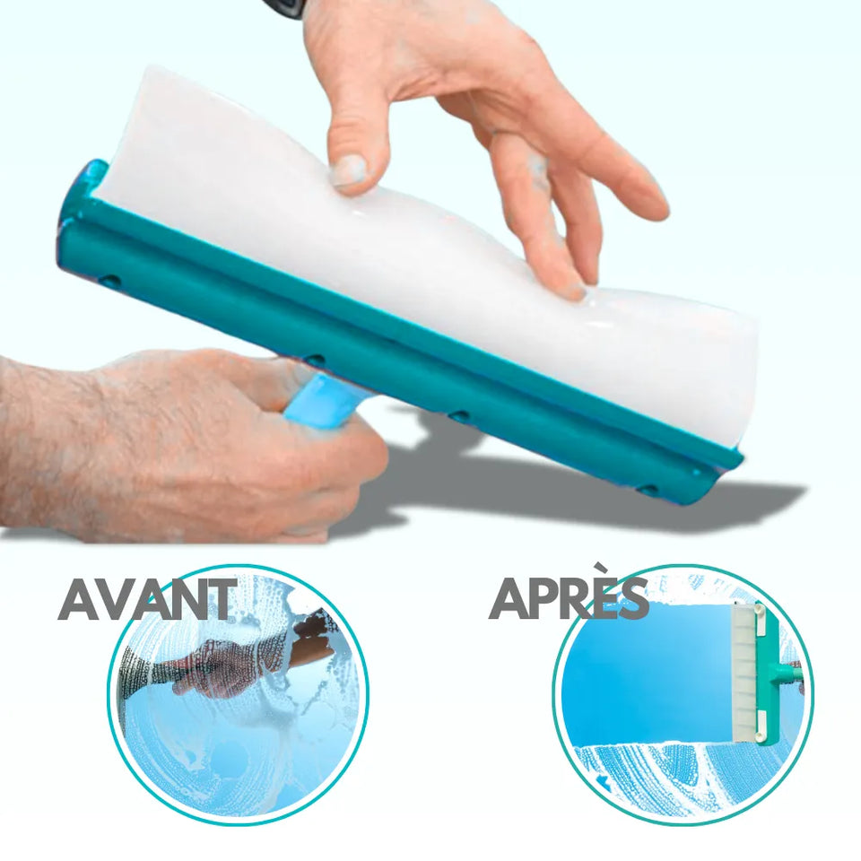 AquaBLADE™ – Kit Raclette à Vitres en Silicone Recyclable